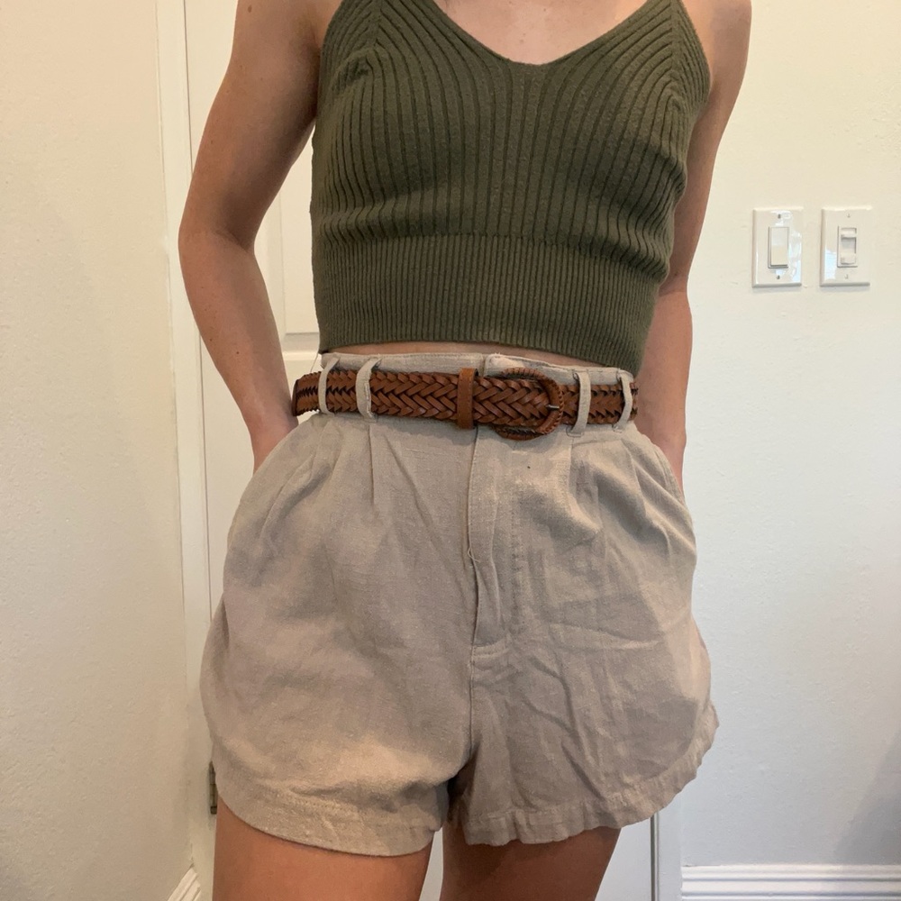 Z Supply Tan Linen Shorts